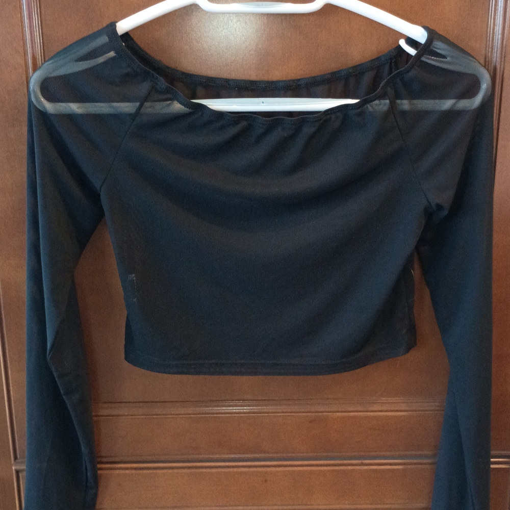 Mesh Off-Shoulder Top